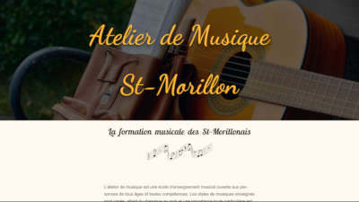 Front
            page of the atelier-musique.org website as it appears on a desktop computer